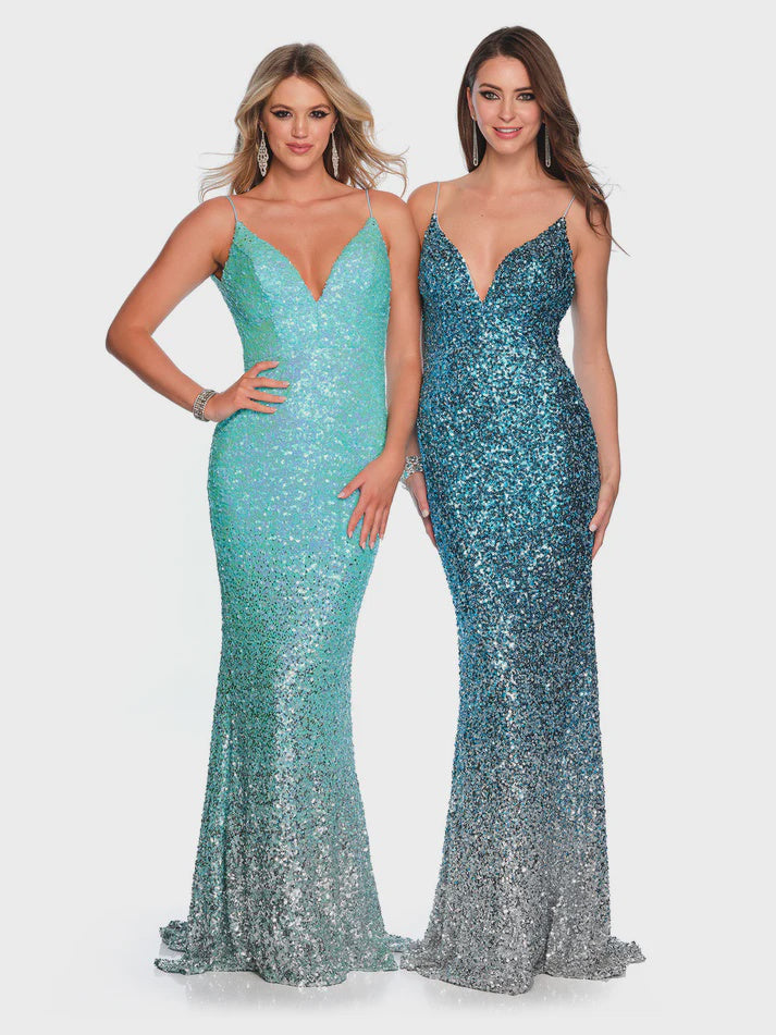 Dave and Johnny 10308 Blue/Silver Ombre Size 2 – Sophie's Boutique Valdosta