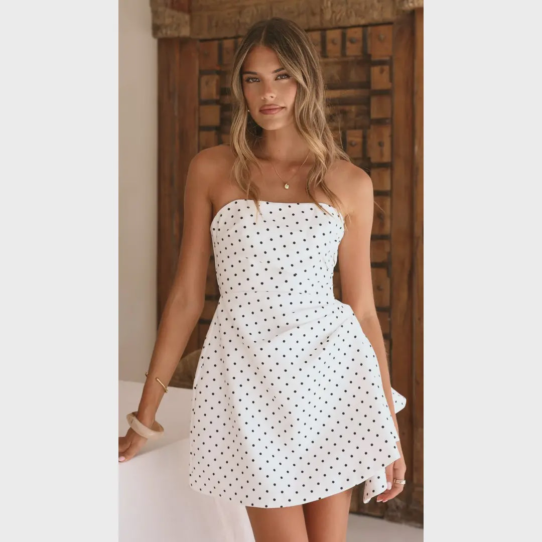 white micro mini dress White Short Dress Women Ladies Girls Tube Tight Long Line Micro Mini Round  Neck
