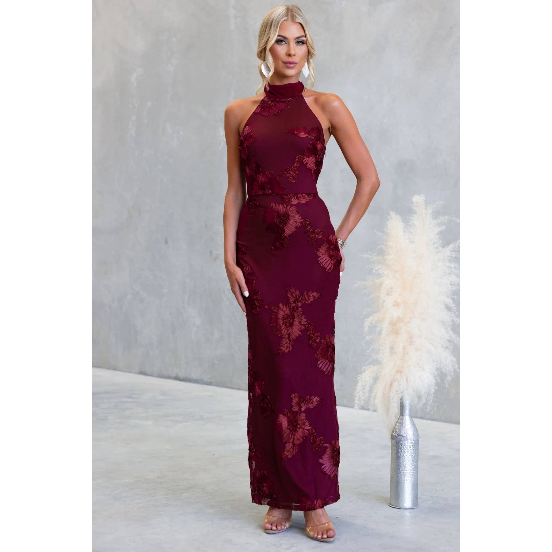 high neck floral midi dress SLEEVELESS – Sophie's Boutique Valdosta Whether you are searching July4 Dress Sale Style:ES01692MG Blush Pink Short Knee