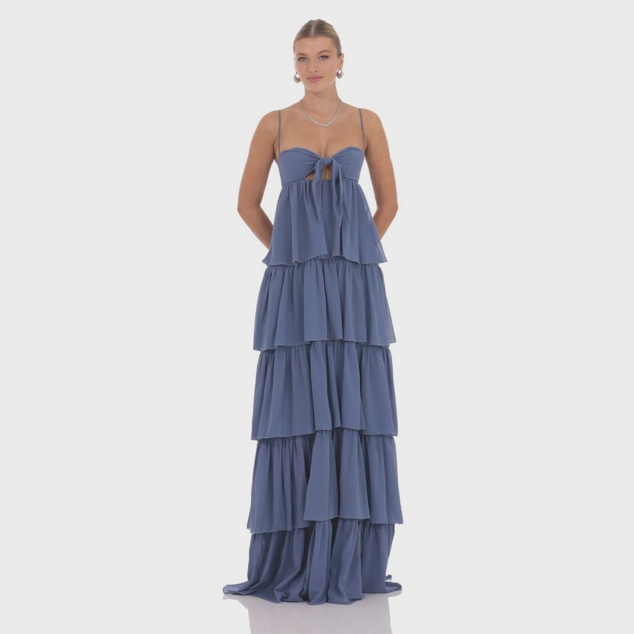 sachin and babi light blue dress 90s purple (eggplant) silk satin chiffon wrap main image 0