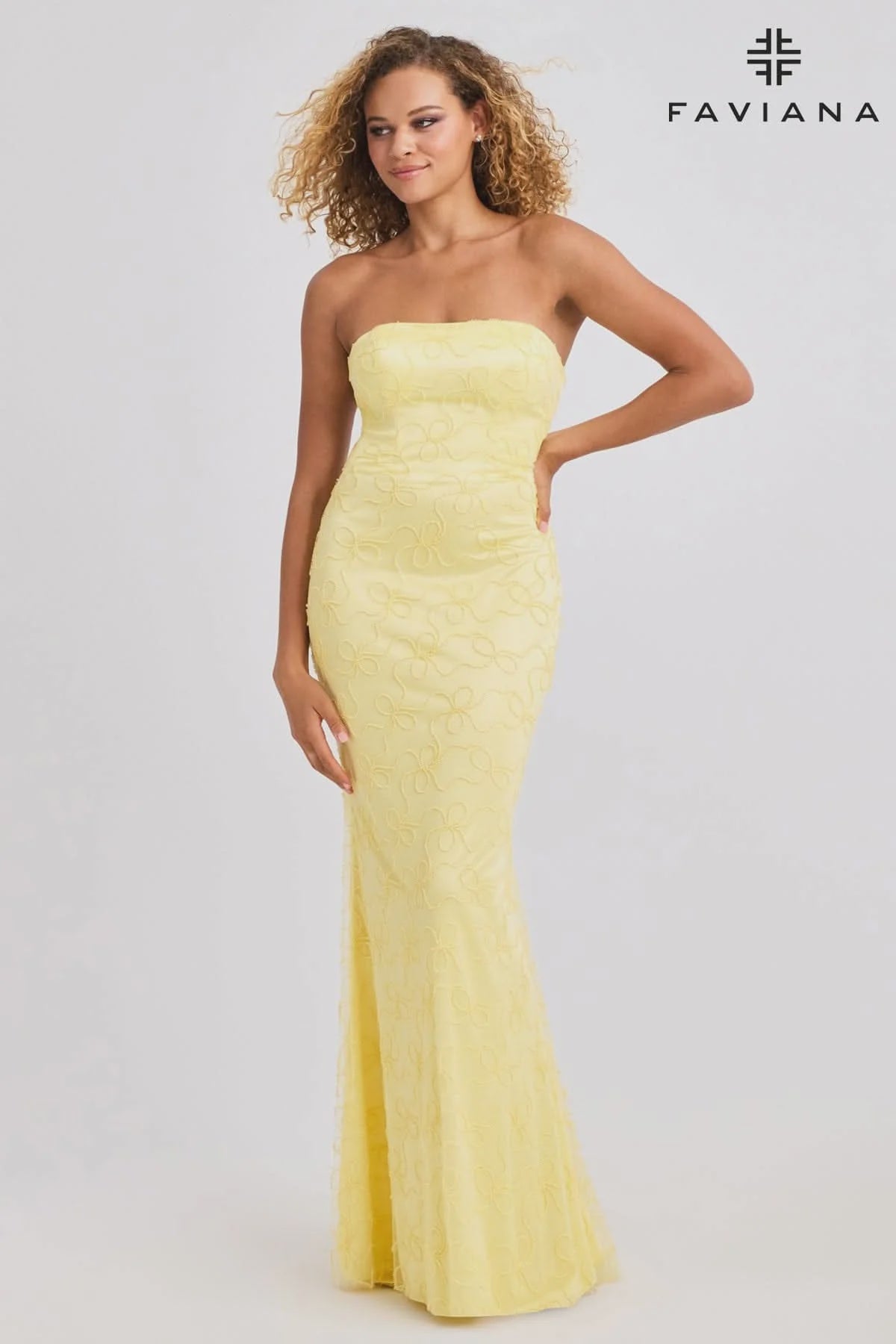 Faviana 11416 Light Yellow Size 4 – Sophie's Boutique Valdosta