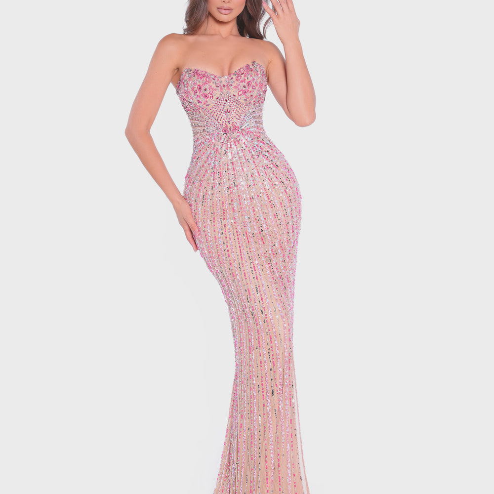 celestial formal dress celestial Off the shoulder bustier evening dress